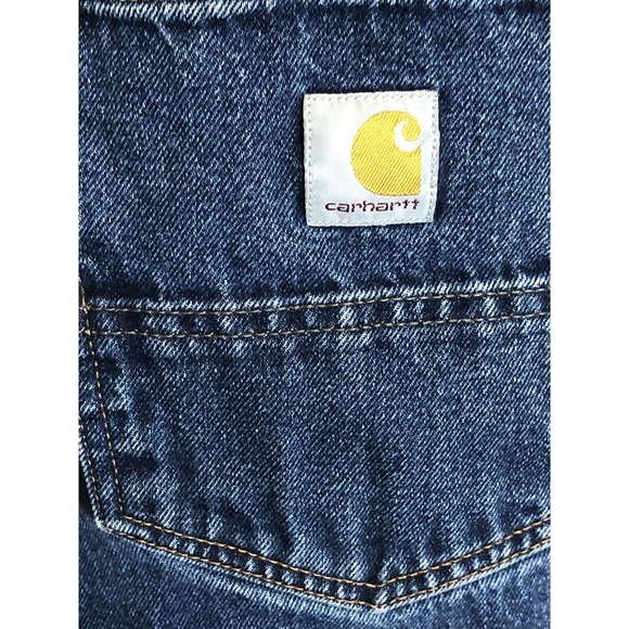 Carhartt Jeans Men 32x28 Blue Denim Rugged Flex Relaxed Fit Workwear Tag 34x32 - Picture 5 of 8
